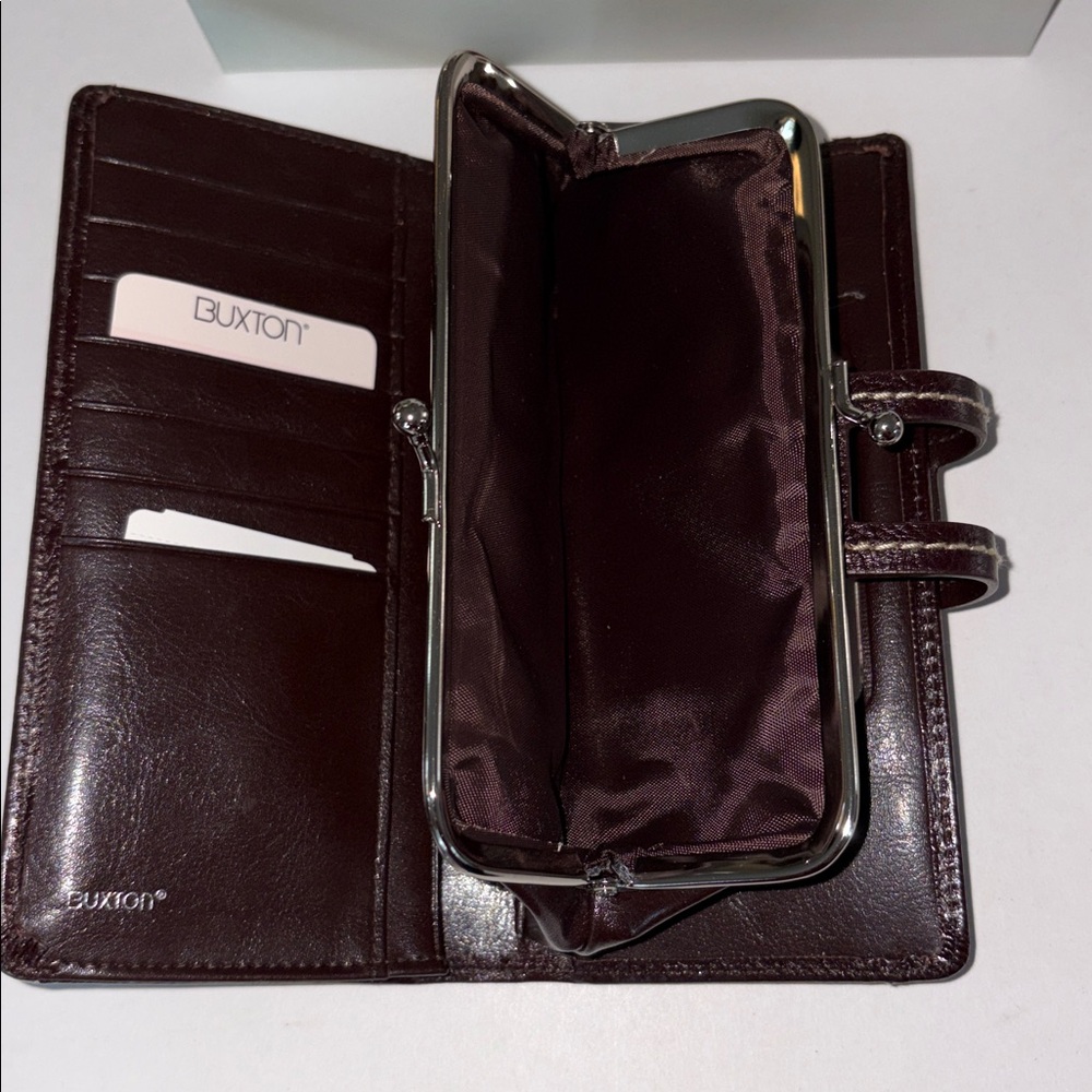 Buxton Dark Brown Leather Wallet - Picture 5 of 7